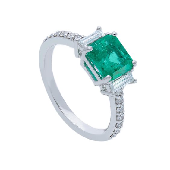 Anello Gioielleria Dossena  Donna Preziosi in Oro Smeraldo 0.81 Ct L4ACD SMERALDO - L4ACD SMERALDO